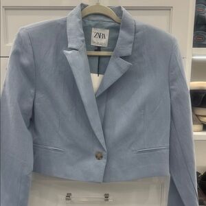 Zara Women's Sky Blue Suit Jacket